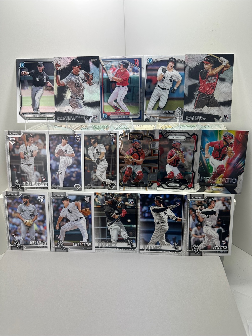 White Sox Rookie cards: 6 Kyle Teel/Montgomery/Carlson/Jimenez lot of 16